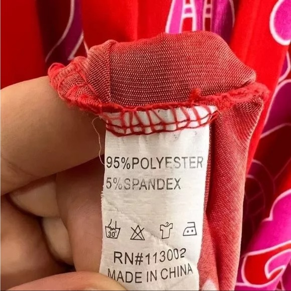 India Boutique Women's Plunge V Neck Maxi Dress Red Purple Size Small - Picture 5 of 12